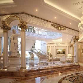 Luxury Lounge Lobby 3D model